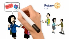 Rotarians Discussing Raffle Prizes - Animation